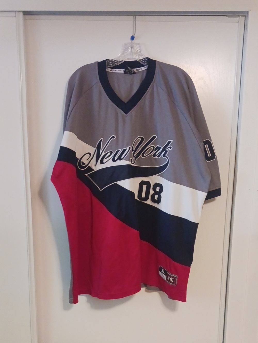 NYC Red and Gray Team Sports Jersey Patch